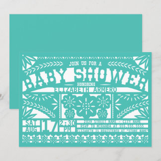 Papel Picado Baby Shower Invitation