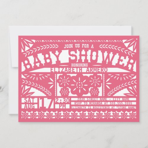 Papel Picado Baby Shower Invitation