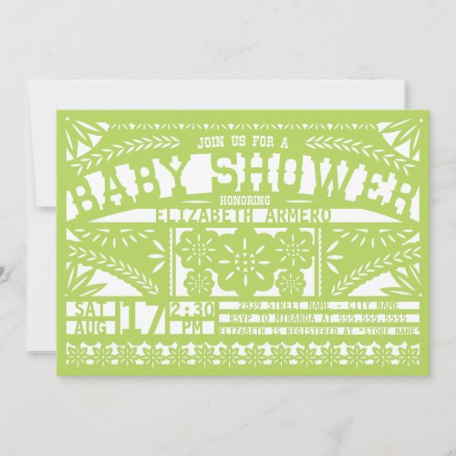 Papel Picado Baby Shower Invitation