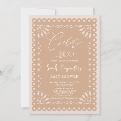 Papel Picado Baby Shower  Invitation