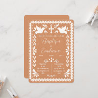 Papel Picado Baptism Mexican Party Invitation
