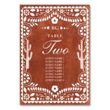 Papel Picado Boda Mexican Terracotta Brown Wedding