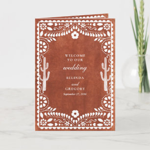 Papel Picado Boda Mexican Wedding Order of Service Program