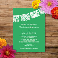 Papel Picado Colorful Green Wedding
