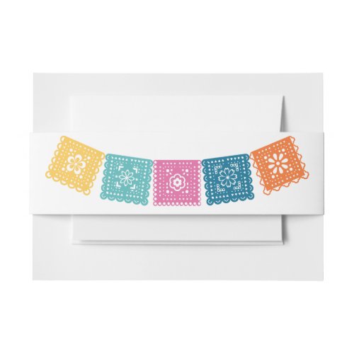Papel Picado Colorful  Invitation Belly Band