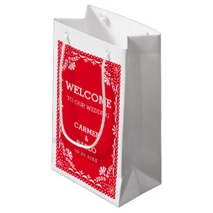 Papel Picado Colorful Mexican Wedding Welcome Small Gift Bag