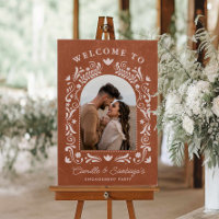 Papel Picado Fiesta Engagement Photo Welcome Sign