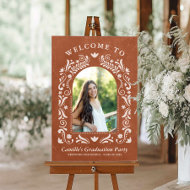 Papel Picado Fiesta Graduation Photo Welcome Sign