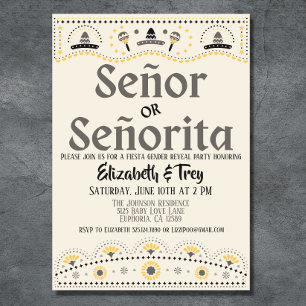 Papel Picado Gender Reveal Fiesta Invitation