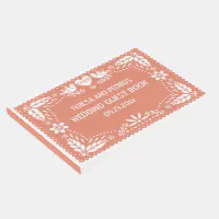 Mexican Papel Picado Peach Rose Stamp, Zazzle