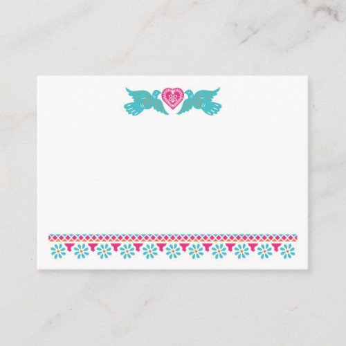 Papel Picado Lovebirds Place Card Business Card Template