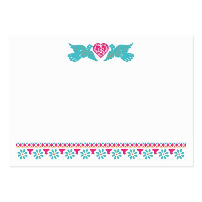 Papel Picado Lovebirds Place Card Business Card Template