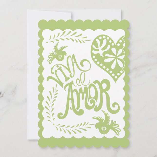 Papel Picado Mexican Fiesta Wedding Banner Theme Invitation (Back)