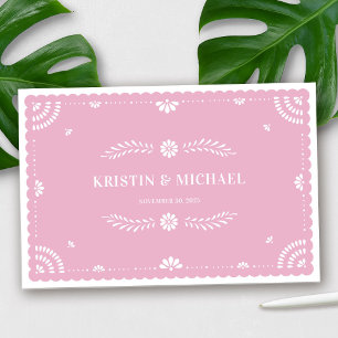 Papel Picado Mexican Wedding Guestbook, Lavender Guest Book