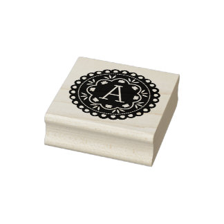 Papel Picado Monogram Rubber Stamp