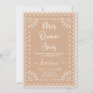Papel Picado Quinceanera Invitation