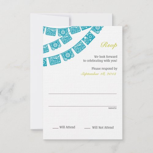Papel Picado Rsvp Wedding Custom Invites
