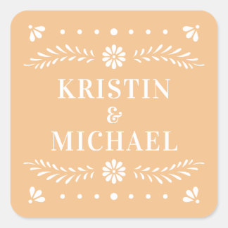 Papel Picado Style Wedding Sticker