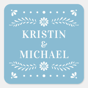 Papel Picado Style Wedding Sticker