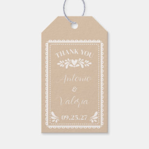 Papel Picado Wedding Favor Tags Thank You Gracias