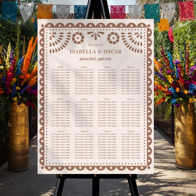 Papel Picado Wedding Reception Seating Chart Sign  (Creator Uploaded)