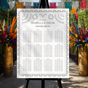 Papel Picado Wedding Reception Seating Chart Sign