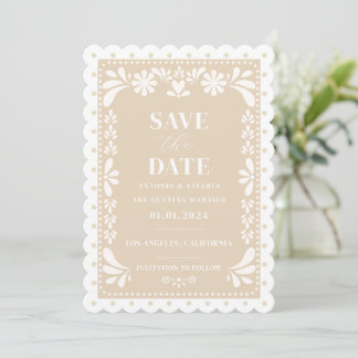 Papel Picado Wedding Save the Date Invitation