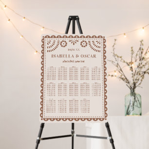 Papel Picado Wedding Seating Chart 14 Table Sign