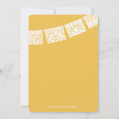 Papel Picado Yellow | Wedding Invitation (Back)