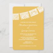 Papel Picado Yellow | Wedding Invitation (Front)