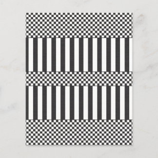 paper567 BLACK WHITE ILLUSIONS BACKGROUNDS CHECKER Flyer