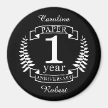 Paper 1st wedding anniversary 1 year magnet