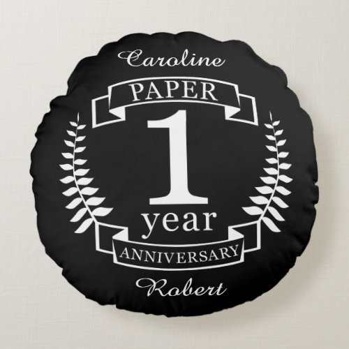 Paper 1st wedding anniversary 1 year round pillow