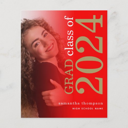 PAPER 2 photo Red Gold 2024 Graduation Announce