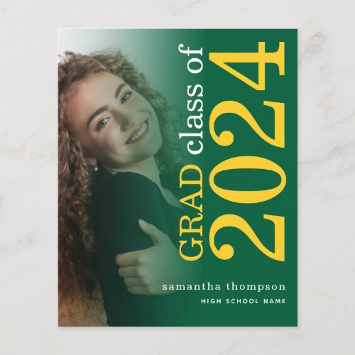 PAPER 2 photo Yellow Green 2024 Grad Announcement