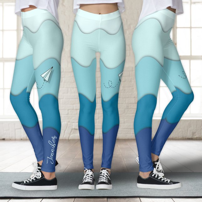Paper airplane | Active, Sport, Yoga Leggings (Creator Uploaded)