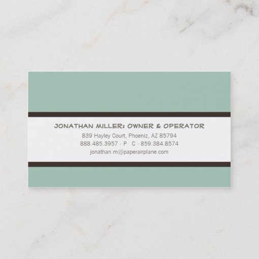 Paper Airplane Business Cards Zazzle