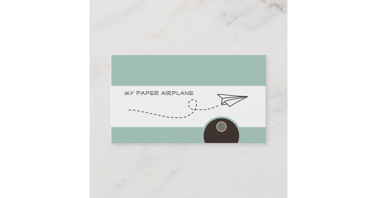 Paper Airplane Business Cards Zazzle