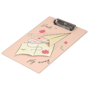 Paper Airplane Clipboard Fly away