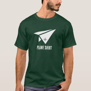 Paper Airplane & Compass, Simple, Minimalist T-Shirt