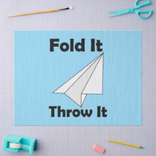 Paper Airplane Fold It Throw It Tissue Paper