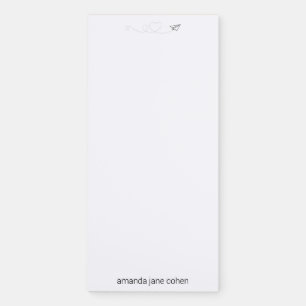 Paper Airplane Heart Simple Stationery Notepad