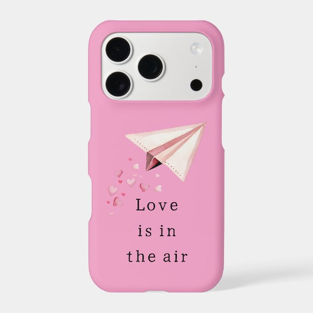Paper Airplane Hearts Love Air iPhone Case (Back)
