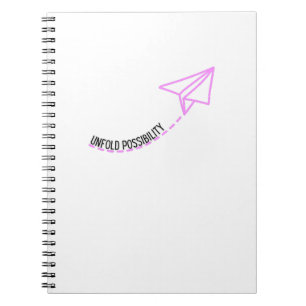 Paper Airplane in Flight Spiral Notebook