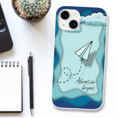 Paper airplane  Journey begin with a single Case_Mate iPhone 14 Case
