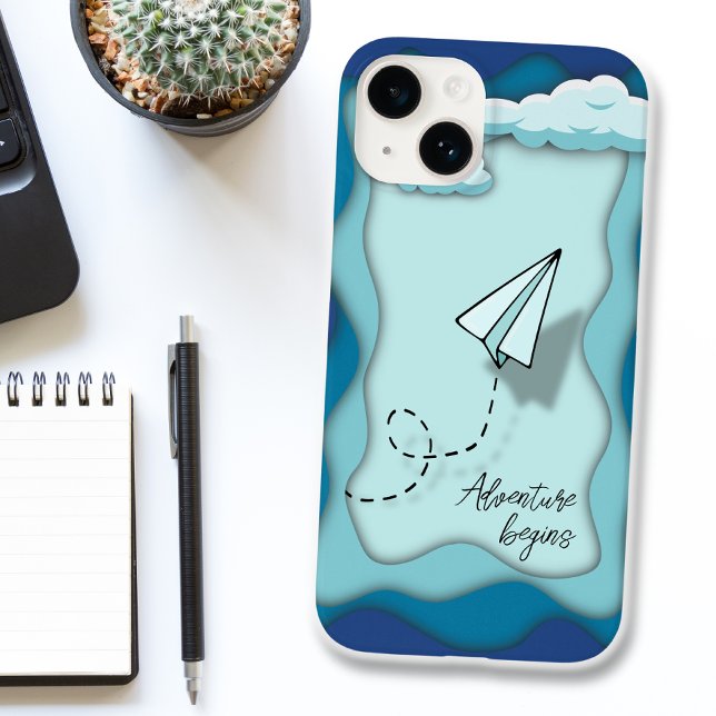 Paper airplane | Journey begin with a single Case-Mate iPhone Case (Creator Uploaded)