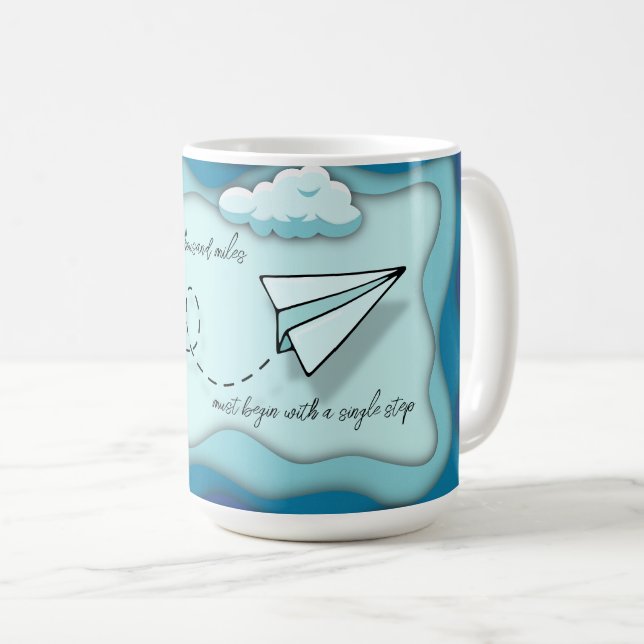 Paper airplane | Journey begin with a single Coffee Mug (Front Right)
