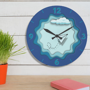 Paper airplane   Journey begin with a single Large Clock