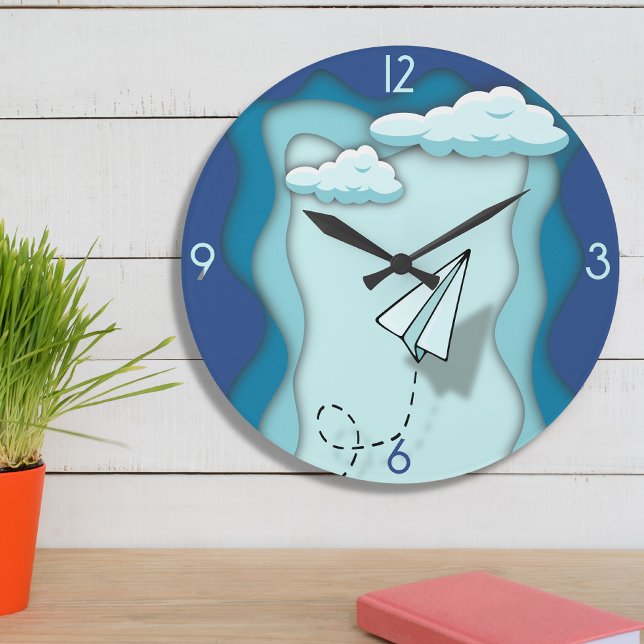 Paper airplane | Journey begin with a single Large Clock (Creator Uploaded)