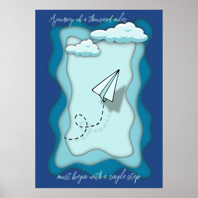 Paper airplane | Journey begin with a single Poster (Front)